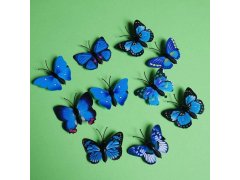 Sponky do vlasů motýlci 10 ks - modré 5