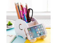 Stojánek na stůl, na tužky/mobil - slon 2
