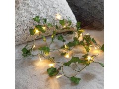 Světelný řetěz 2 m - zelené listy