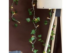 Světelný řetěz 2 m - zelené listy 3