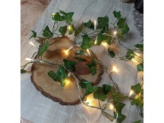 Světelný řetěz 2 m - zelené listy 7
