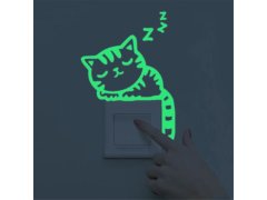 Svítící nálepky nad vypínač - kočička 5