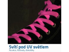 Svítící tkaničky - růžové 2