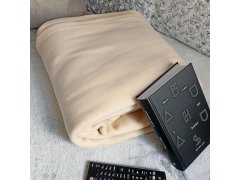 Televizní deka s rukávy - krémová 4