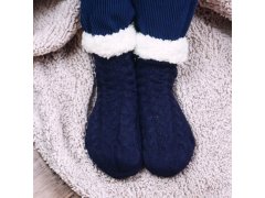 Teplé pletené ponožky - černé 1