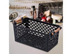 Úložný box s úchytkami - černý