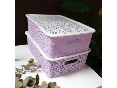 Úložný box s&nbsp;víkem velký - fialový 8