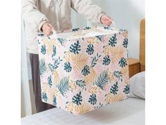 Úložný koš na textil se stahovací šňůrkou - listy