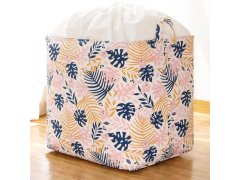 Úložný koš na textil se stahovací šňůrkou - listy 3