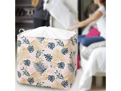 Úložný koš na textil se stahovací šňůrkou - listy 7