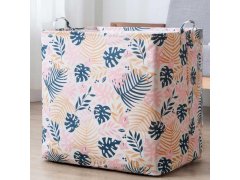 Úložný koš na textil se stahovací šňůrkou - listy 8