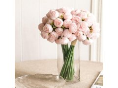 Umělá kytice - pivoňka, 9 stonků