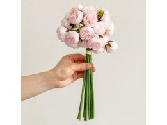 Umělá kytice - pivoňka, 9 stonků 4