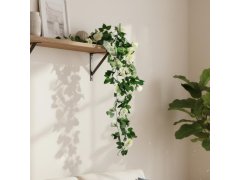 Umělá převislá květina 90 cm - bílá
