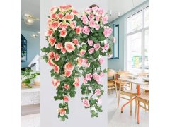 Umělá převislá květina 90 cm - bílá 3