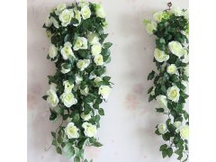 Umělá převislá květina 90 cm - bílá 5