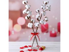 Umělá větvička bavlníku 50 cm 4