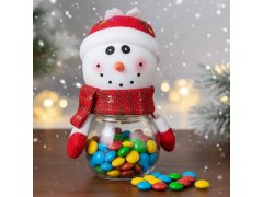 Vánoční dóza na sladkosti - sněhulák 11