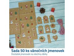 Vánoční jmenovky na dárky - 50 ks 3