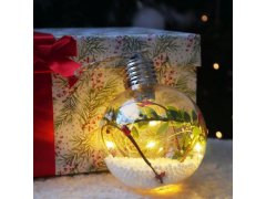Vánoční LED svítící koule na stromeček - girlanda