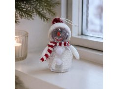 Vánoční LED svítící sněhulák - červený 4