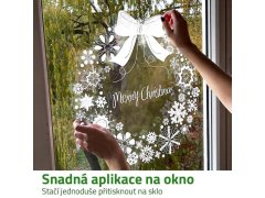 Vánoční nálepka na okno - věnec 2