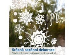 Vánoční nálepka na okno - věnec 3