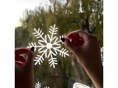 Vánoční nálepka na okno - věnec 7