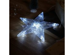 Vánoční svítící hvězda na stromek - studené světlo 4
