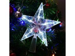 Vánoční svítící hvězda na stromek - studené světlo 5