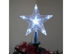 Vánoční svítící hvězda na stromek - studené světlo 6
