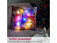 Vánoční svítící povlak na polštář - vánoční pohoda 2