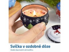 Vánoční vonná svíčka v kovovém obalu 2
