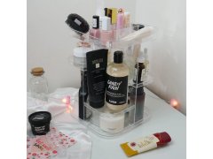 Velký otočný organizér na kosmetiku - transparentní 10