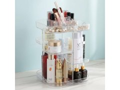 Velký otočný organizér na kosmetiku - transparentní 11