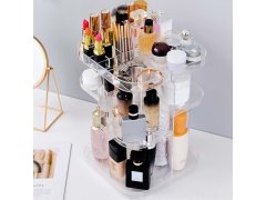 Velký otočný organizér na kosmetiku - transparentní 12