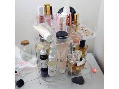 Velký otočný organizér na kosmetiku - transparentní 2