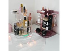 Velký otočný organizér na kosmetiku - transparentní 3