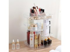 Velký otočný organizér na kosmetiku - transparentní 7
