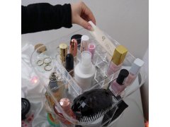 Velký otočný organizér na kosmetiku - transparentní 8