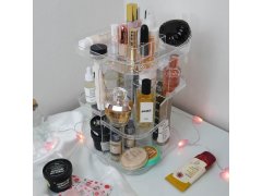 Velký otočný organizér na kosmetiku - transparentní 9