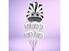 Veselé balónky 7 ks - zebra