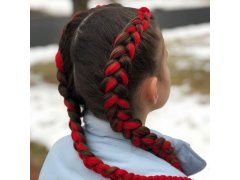 Vlasový příčesek - červený 2