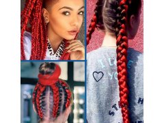 Vlasový příčesek - červený 4