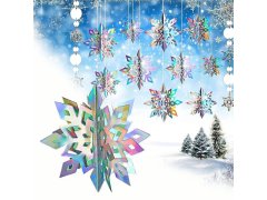 Závěsná dekorace sněhové vločky 6 ks 12