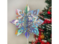Závěsná dekorace sněhové vločky 6 ks 5