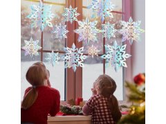 Závěsná dekorace sněhové vločky 6 ks 7