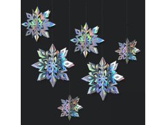 Závěsná dekorace sněhové vločky 6 ks 8
