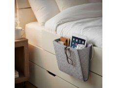 Závěsný kapsář / organizér na postel - šedivý