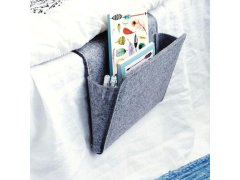 Závěsný kapsář / organizér na postel - šedivý 9